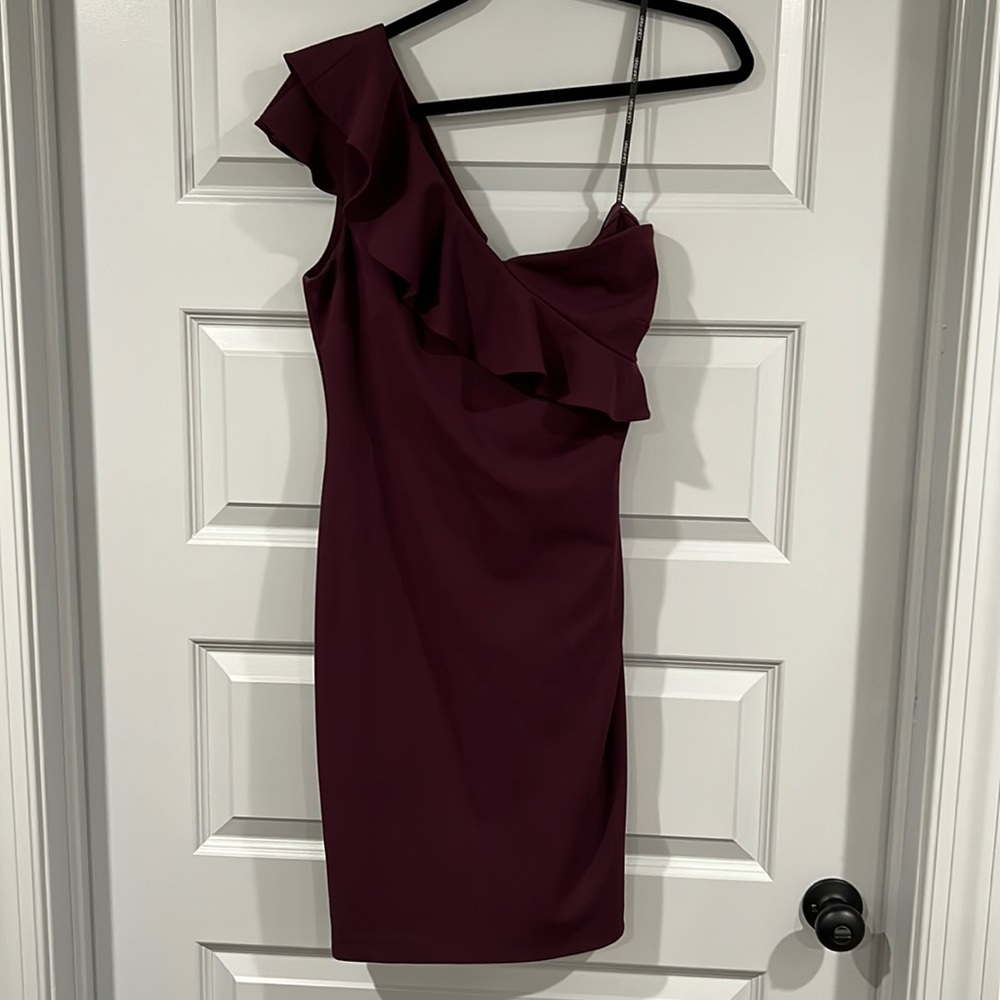 One shoulder cocktail dress